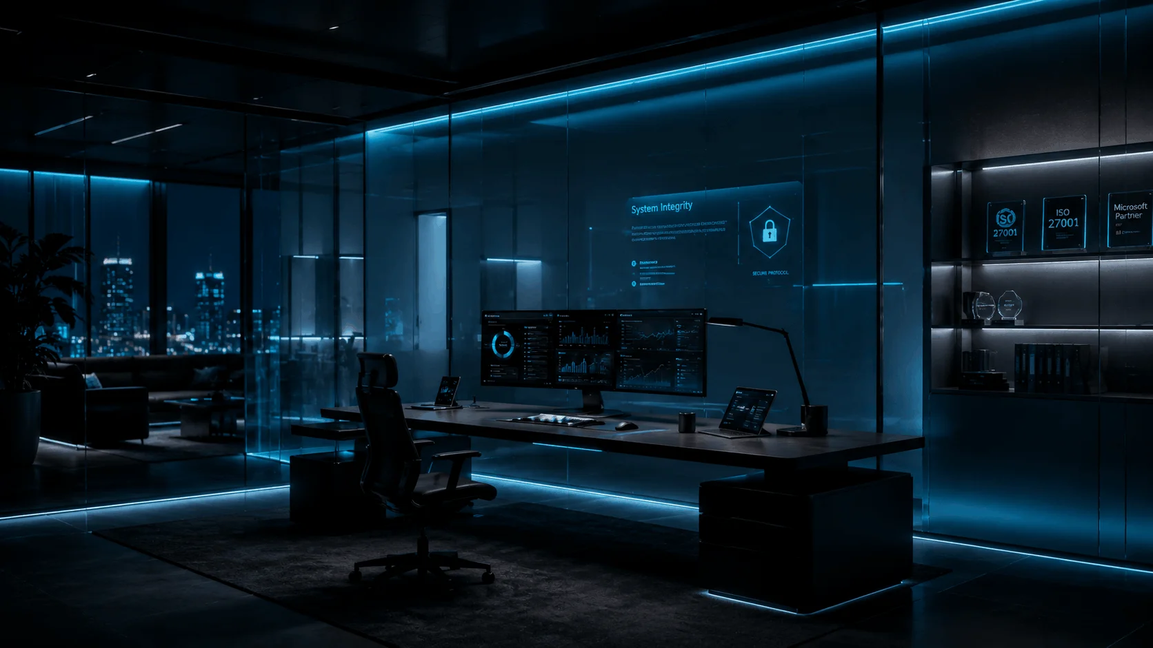 Premium IT infrastructure and secure operations command center for Ebooking IT Solutions